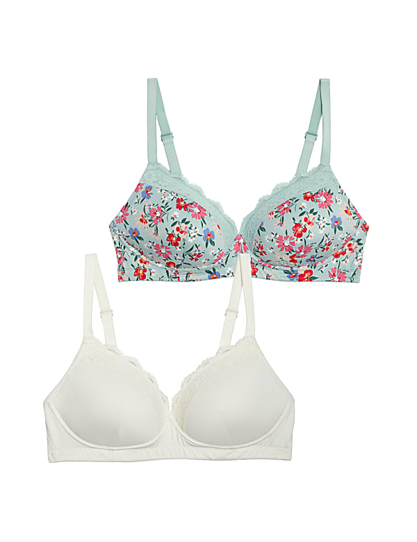 2pk Non Wired T-Shirt Post Surgery Bras (A-E)