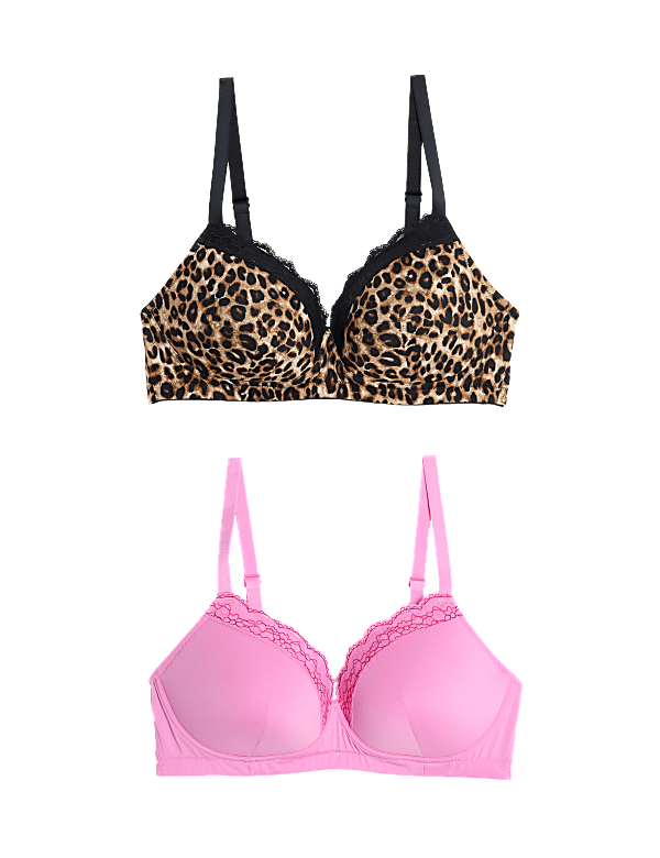 2pk Non Wired T-Shirt Post Surgery Bras (A-E)