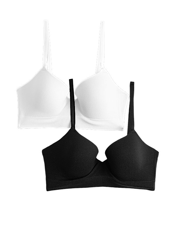2 Pack Seamfree Wired Demi Cup Bras A-E
