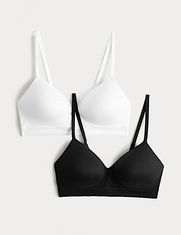 2 Pack Seamless Non Wired Full Cup Bras