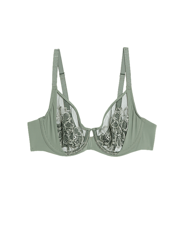 Embrace Embroidered Wired Full Cup Bra A-E
