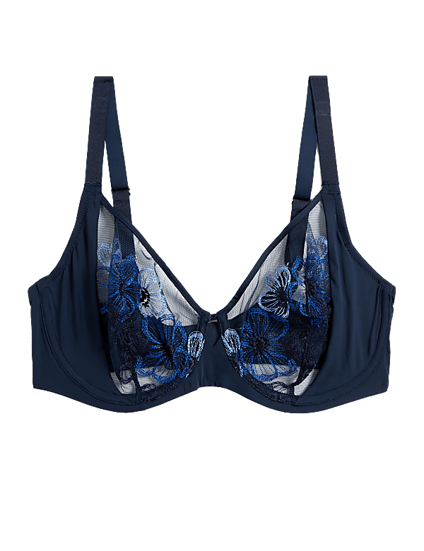 Embrace Embroidered Wired Full Cup Bra A-E