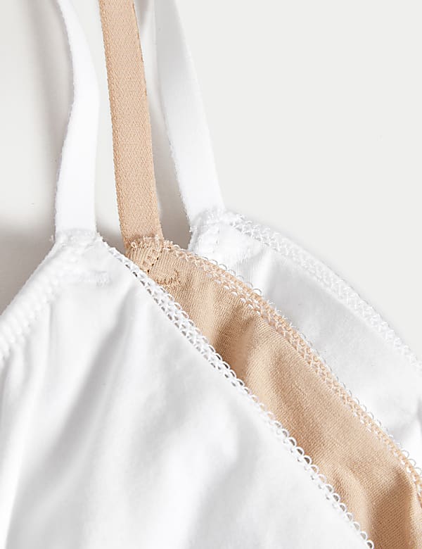 3pk Cotton Wired Full Cup Bras A-E