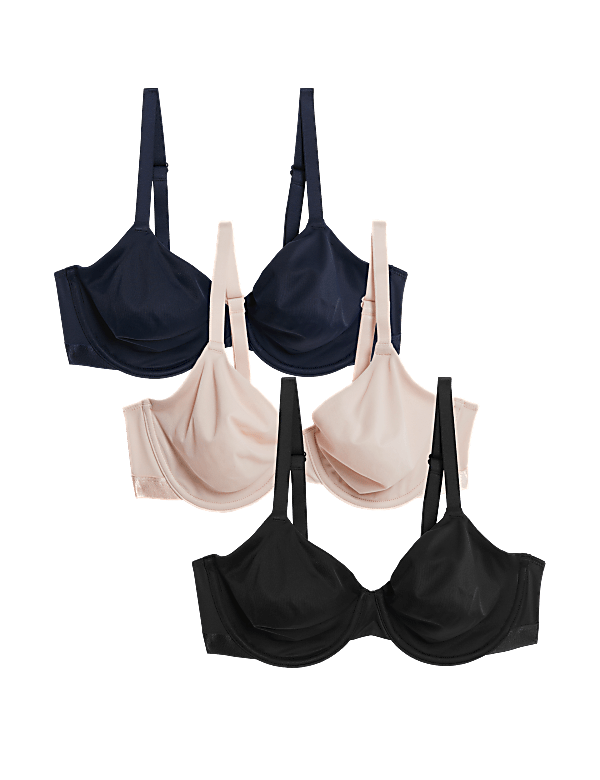 3pk Wired Full Cup Bras A-E