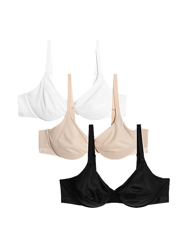 3pk Wired Full Cup Bras A-E