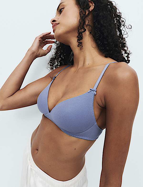 2 Pack Rib Non Wired Plunge Bras (A-E) - MV