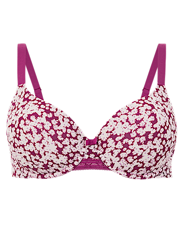 Flexifit&trade; Floral Full Cup T-Shirt Bra A-E