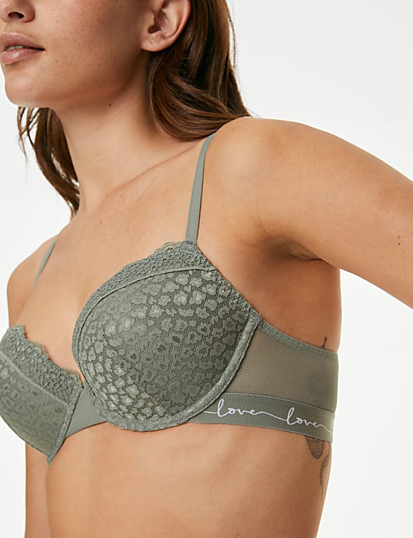 3pk Lace & Mesh Wired Balcony Bras