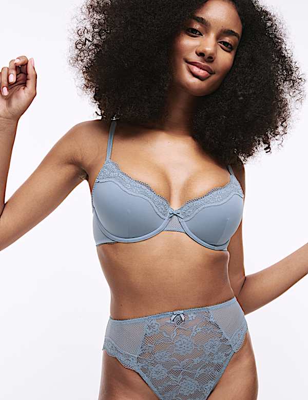 Jasmine Lace Wired Demi Cup Bra A-E - RO
