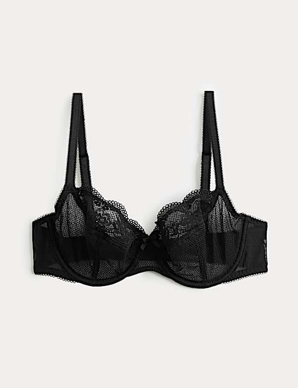 Jasmine Lace Wired Balcony Bra A-E - GR