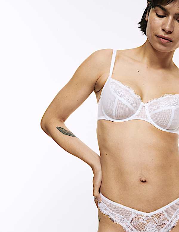Jasmine Lace Wired Balcony Bra A-E