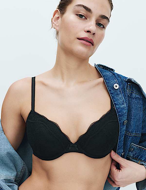 2 Pack Jasmine Lace Wired Demi Cup Bras (A-E) - JO