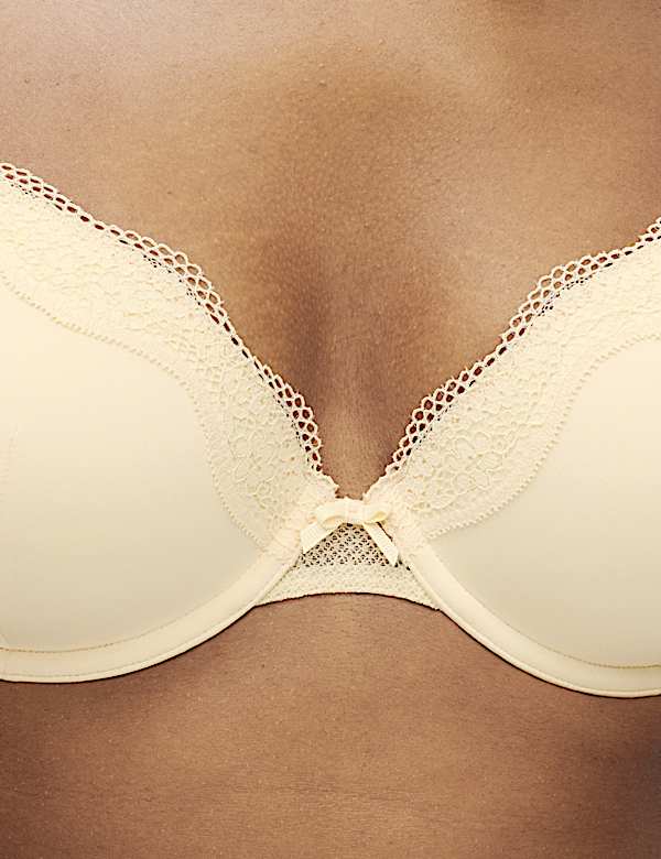 Jasmine Lace Wired Demi Cup Bra (A-E) - GR