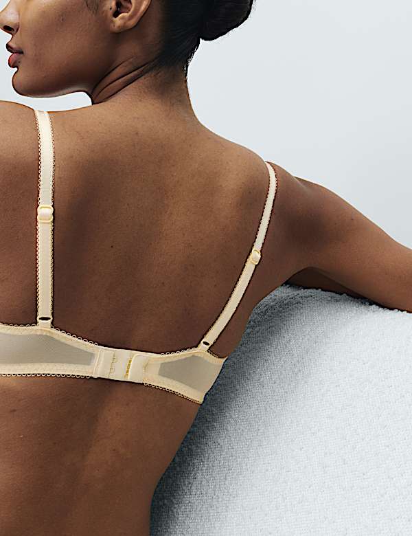 Jasmine Lace Wired Demi Cup Bra (A-E) - GR