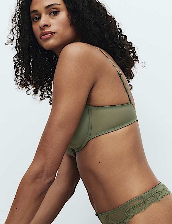 Jasmine Lace Wired Demi Cup Bra (A-E)