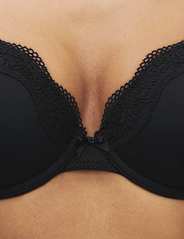 Jasmine Lace Wired Demi Cup Bra (A-E) - JE