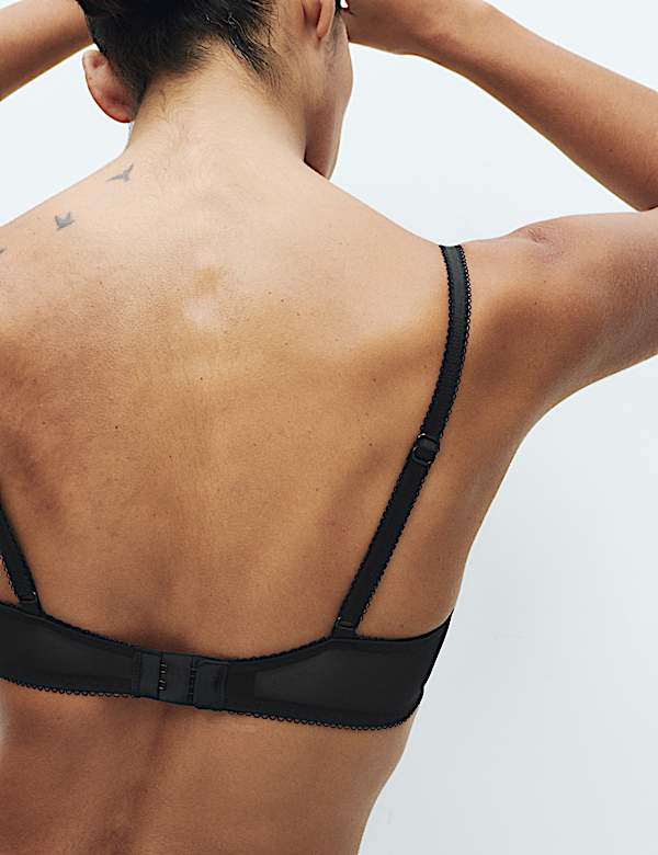 Jasmine Lace Wired Demi Cup Bra (A-E) - JE