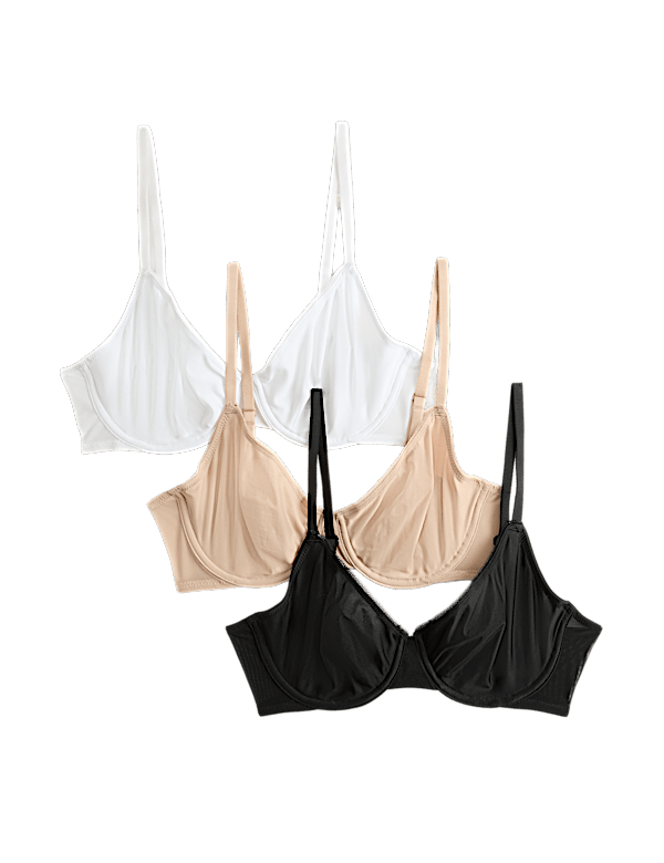 3 Pack Wired Full Cup Bras (A-E)
