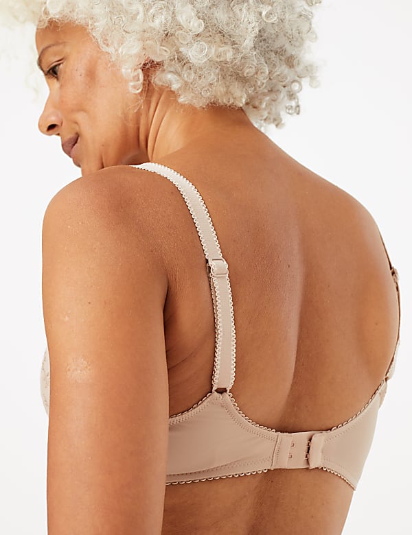 Jacquard Lace Padded Full Cup Bra A-E