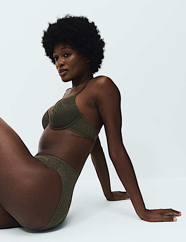 Body Lace Wired Demi Cup Bra (A-E) - RO