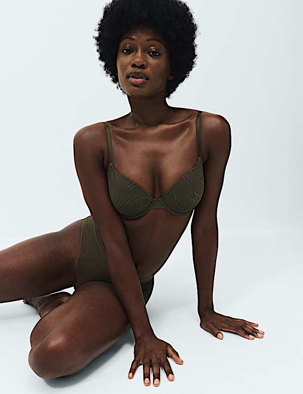 Body Lace Wired Demi Cup Bra (A-E) - RO