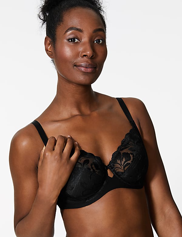 Olivia Embroidered Non-Padded Balcony Bra B-E