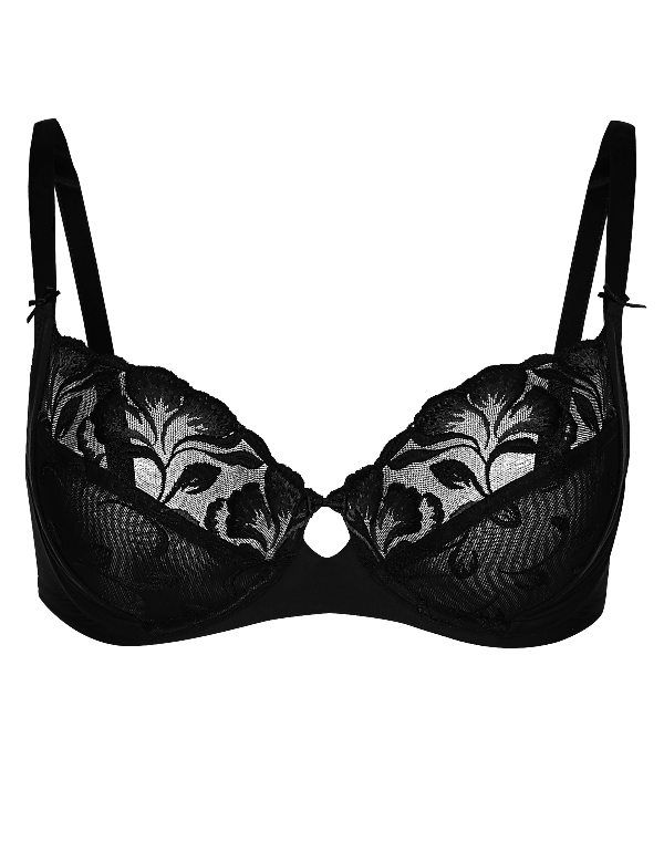 Olivia Embroidered Non-Padded Balcony Bra B-E