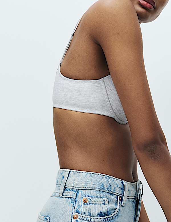 3pk Cotton Rich Wired Balcony Bras (A-E) - US