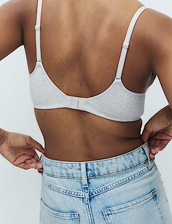 3pk Cotton Rich Wired Balcony Bras (A-E) - US