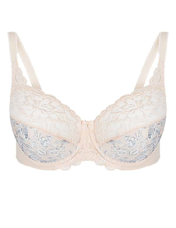 Floral Lace Non-Padded Full Cup Bra