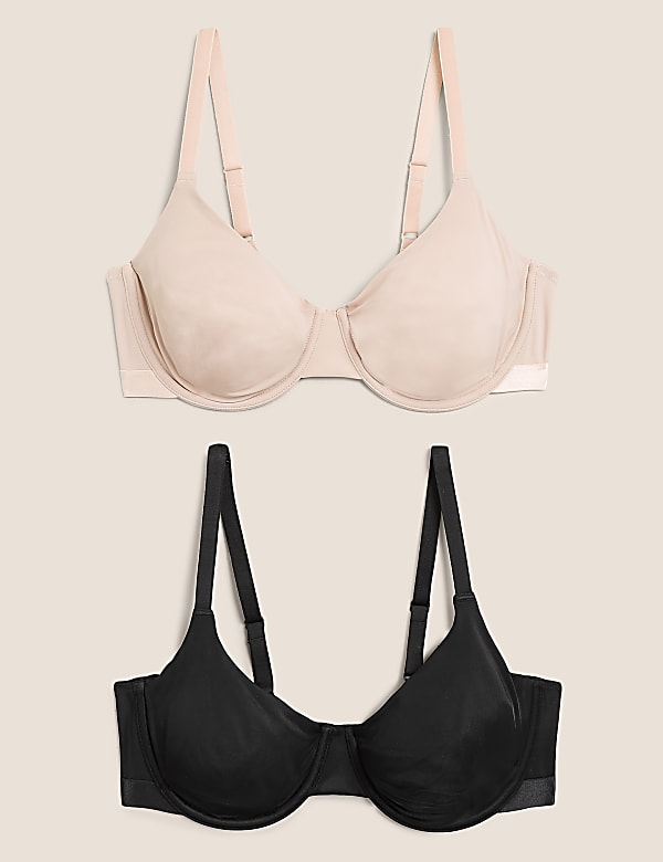 2pk Non-Padded Full Cup Bras A-E