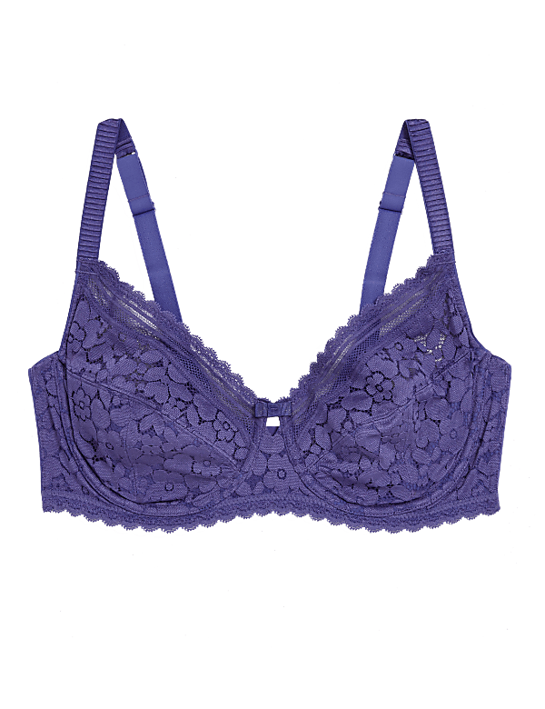 Cotton & Lace Non-Padded Full Cup Bra