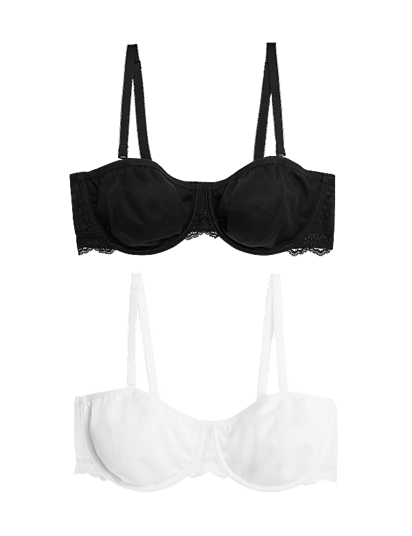 2pk Wired Strapless Bras