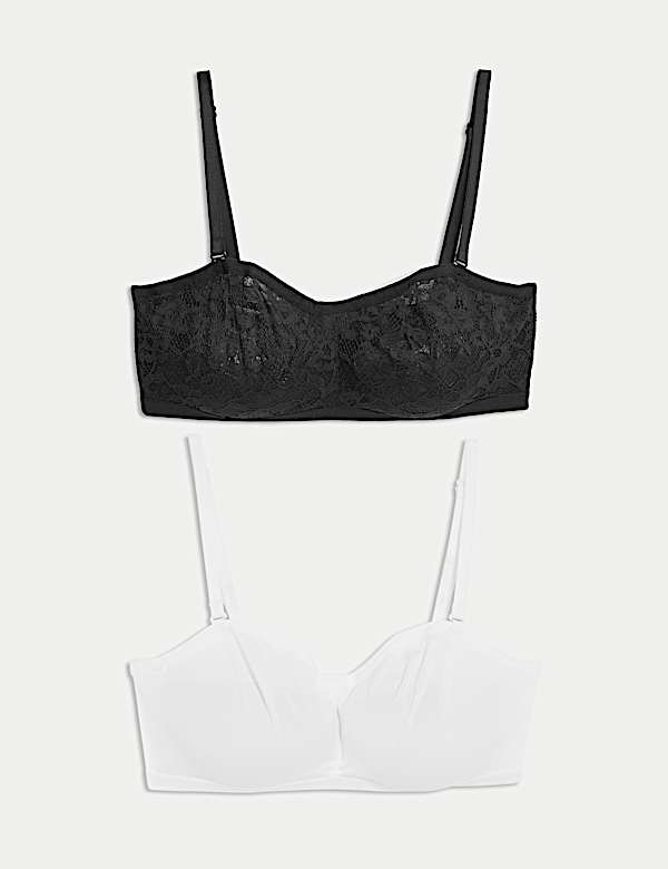 2pk Wired Strapless Bra A-E - AL