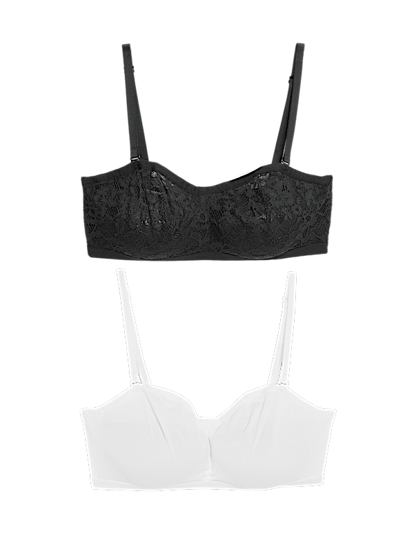 2pk Wired Strapless Bra A-E