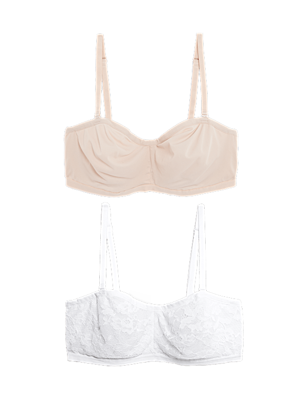 2pk Wired Strapless Bra A-E