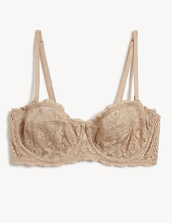 Lace Wired Strapless Bra A-E - US