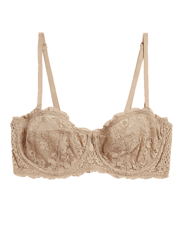 Lace Wired Strapless Bra A-E