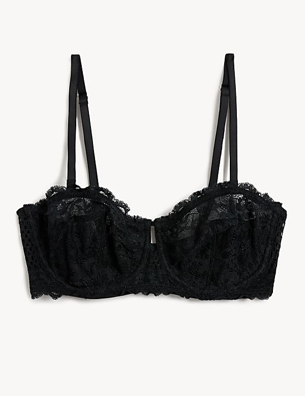 Lace Wired Strapless Bra A-E - GR