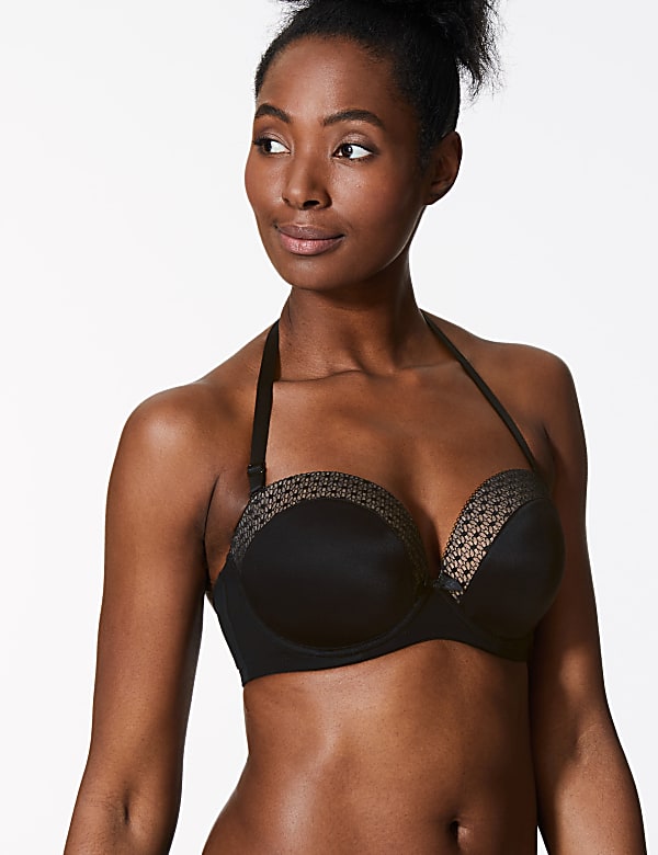 2 Pack Padded Push-up Plunge Strapless Bras A-E