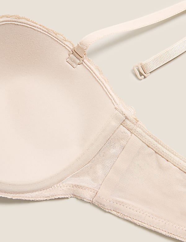 Lace Padded Bandeau Strapless Bra A-E