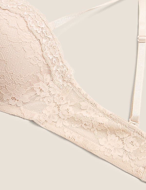 Lace Padded Bandeau Strapless Bra A-E