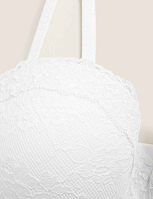 Lace Padded Bandeau Strapless Bra A-E