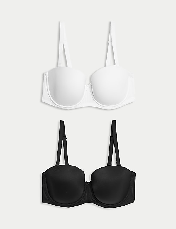 2pk Padded Multiway Bras A E WHITE BLACK Bras M S HK