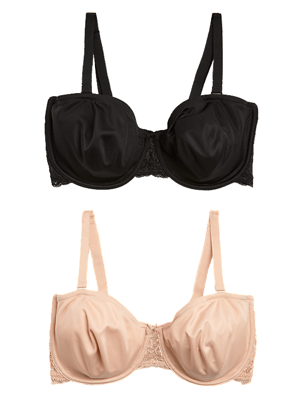 2pk Non-Padded Strapless Bras A-D