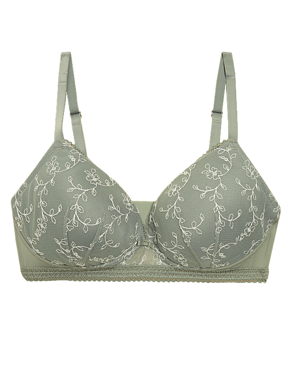 Archive Embroidery Non Wired Plunge Bra A-E