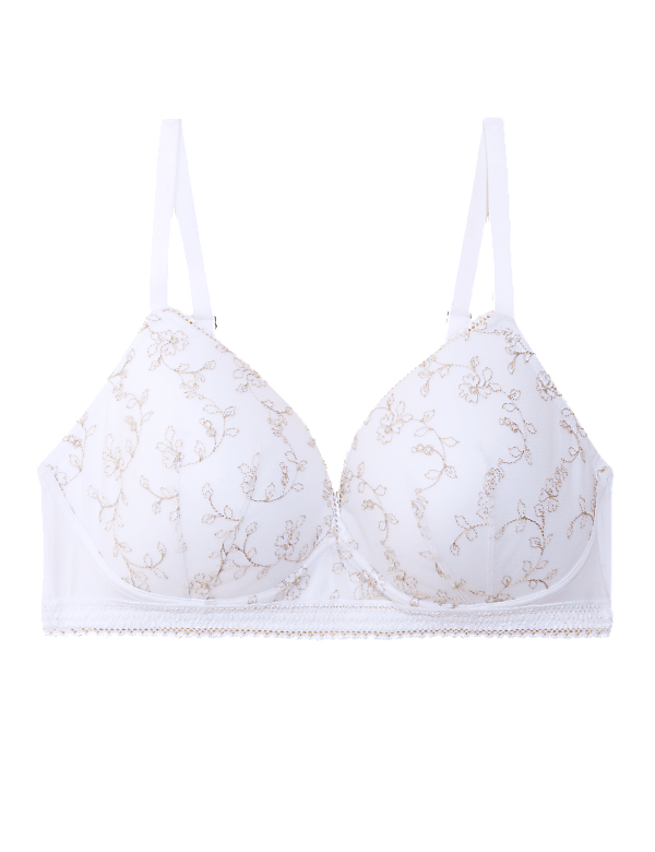 Archive Embroidery Non Wired Plunge Bra A-E