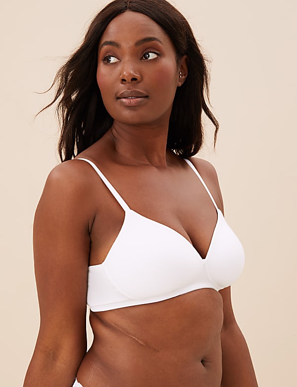 3pk Cotton Non Wired Full Cup T-Shirt Bra A-E
