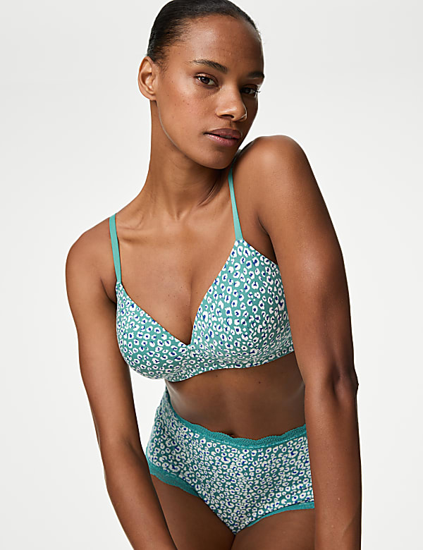 3er-Pack bügellose Vollschalen-T-Shirt-BHs aus Baumwolle (A–E) - AT