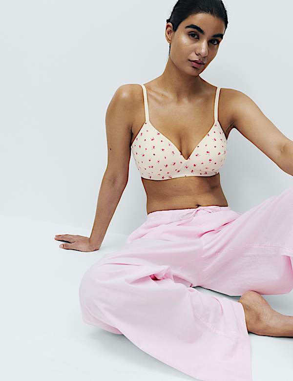 3pk Cotton Non Wired Full Cup T-Shirt Bra A-E